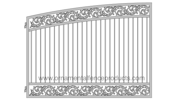 Bird of Paradise Dual Swing Ornamental Metal Iron Gate - Image 3