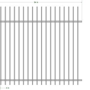 Curve Spear Iron Fence Panels