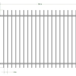 Commercial Regular Spear Iron Fence Panels
