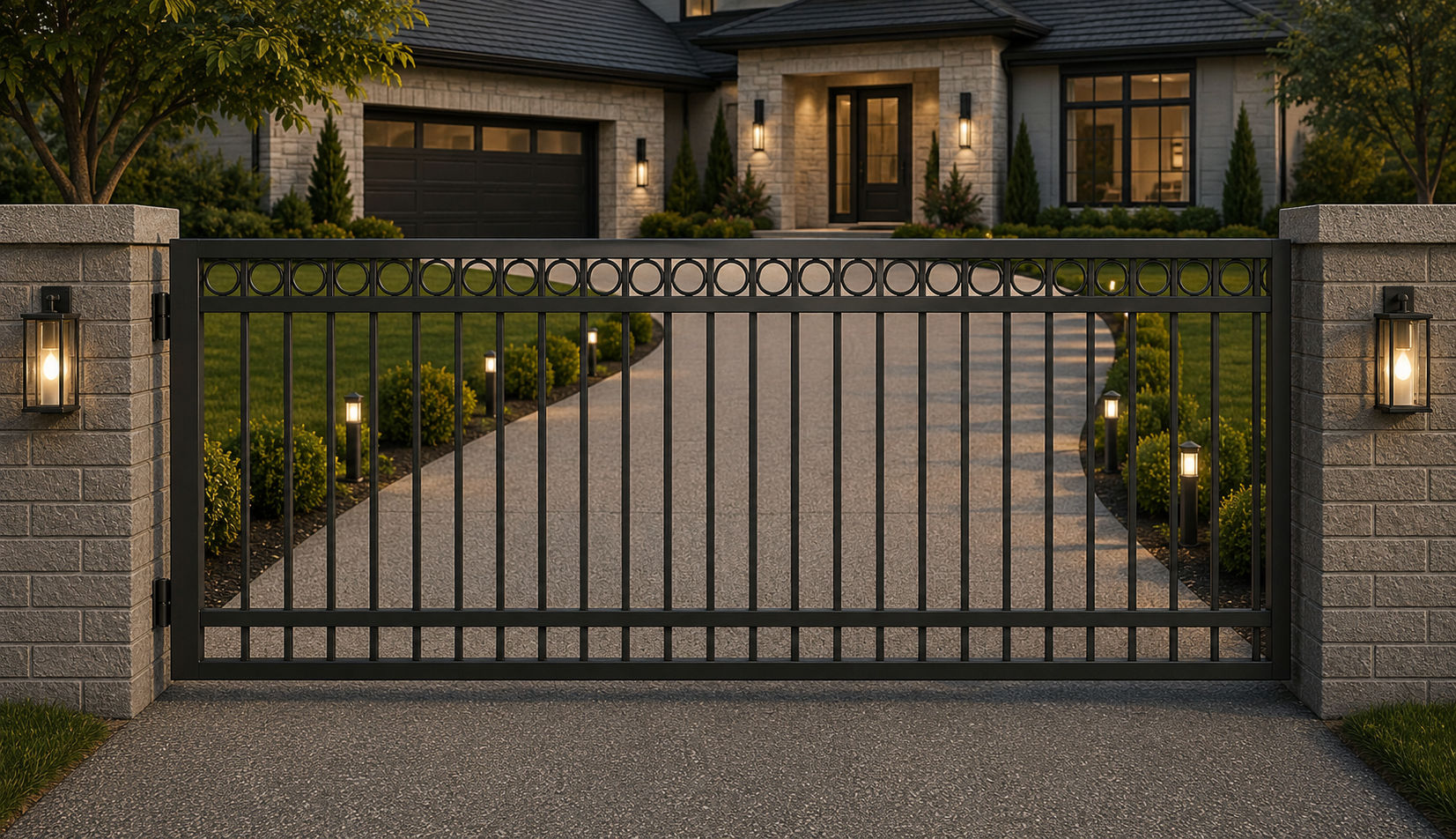 Ornamental Single Swing Steel security gate