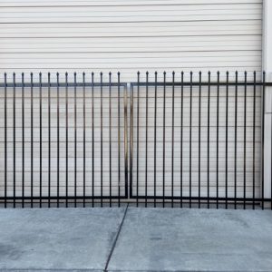 Ornamental Dual Swing Basic Gate Press Point Spear Top