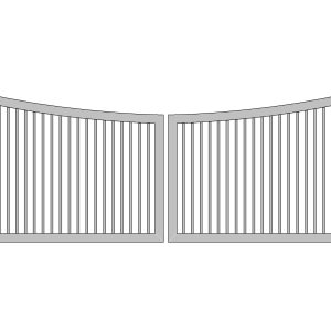 Inverted Arched Dual Swing Gate