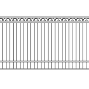 Single Swing Gate with rings along the top
