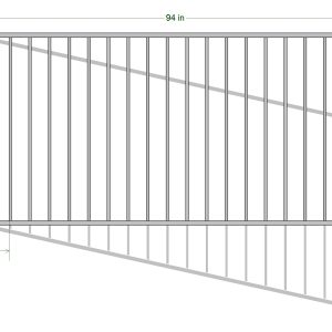 Flat Top Residential Biased Iron Fence Panels