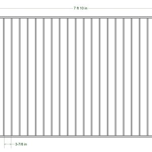 Residential Regular Flat Top Iron Fence Panels