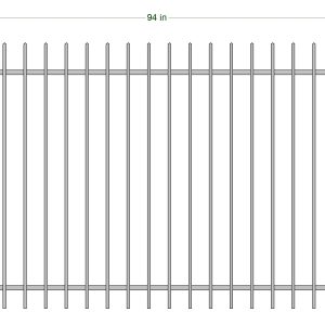 Residential Regular Spear Iron Fence Panels
