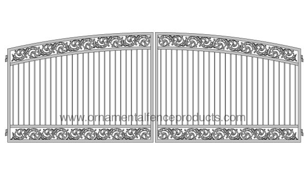 Bird of Paradise Dual Swing Ornamental Metal Iron Gate - Image 2